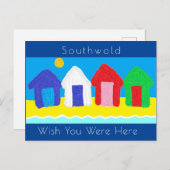 Strandhütten Postkarte (Vorne/Hinten)