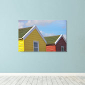 Strandhütten | Südwold, England Leinwanddruck (Insitu (Holzboden))