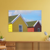 Strandhütten | Südwold, England Leinwanddruck (Insitu (Wohnzimmer))