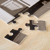 Strandhütten und blauer Himmel Englisch Meer Puzzle (Seite)