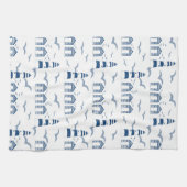 Strandhütten und Leuchtturme am Meer Geschirrtuch (Horizontal)