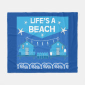 Strandhütten | ZUHAUSE | Surfen | Sea Wooden Bo Fleecedecke (Vorderseite (Horizontal))