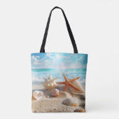 Strandinspirierte Tragetasche Tasche (Rückseite)