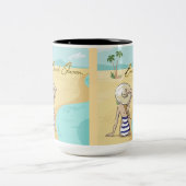 Strandjunge Zweifarbige Tasse (Mittel)