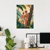 Strandjungen im Wald Poster (Heimbüro)
