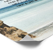 Strandkarte für tropische Palmen Poster (Ecke)