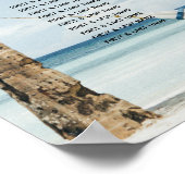 Strandkarte für tropische Palmen Poster (Ecke)