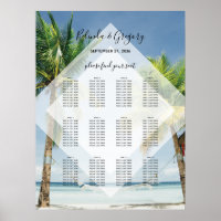 Strandkarte für tropische Palmen
