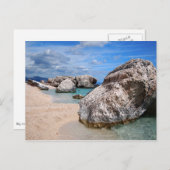 Strandkarte Sardiniens Postkarte (Vorne/Hinten)
