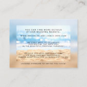 Strandkarten für Hochzeitsunterkünfte Begleitkarte (Rückseite)