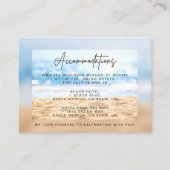 Strandkarten für Hochzeitsunterkünfte Begleitkarte (Vorderseite)