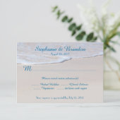 Strandkarten mit Menü RSVP Karte (Stehend Vorderseite)