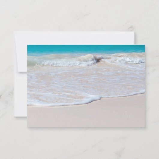 Strandkarten mit Menü RSVP Karte (Rückseite)