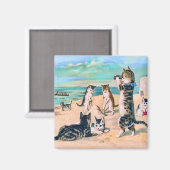 Strandkatzen Magnet (Vorderseite/Rückseite)