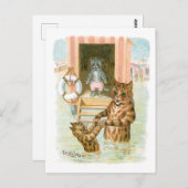 Strandkatzen von Louis Wain Postkarte (Vorne/Hinten)