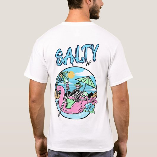 Strandknochen von Salty AF T-Shirt (Rückseite)