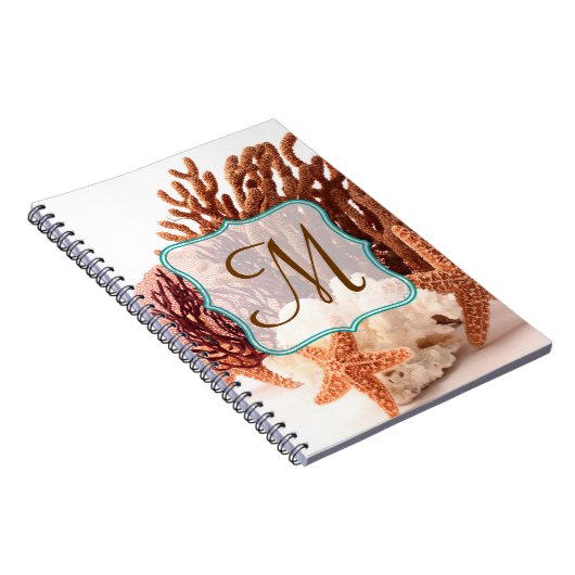 Strandkorallenfisch Monogramm Erstnotibuch Notizblock (Rechte Seite)