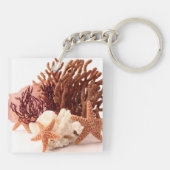 Strandkorallenfisch Sand Ocean Sand Schlüsselkette Schlüsselanhänger (Rückseite)