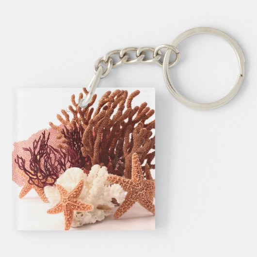 Strandkorallenfisch Sand Ocean Sand Schlüsselkette Schlüsselanhänger (Rückseite)