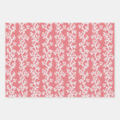 Strandkorallenriff Gestreiftes Muster| Nautische F Geschenkpapier Set (Vorderseite 3)