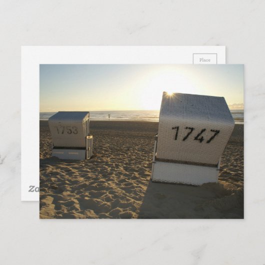 Strandkorb Postkarte (Vorne/Hinten)