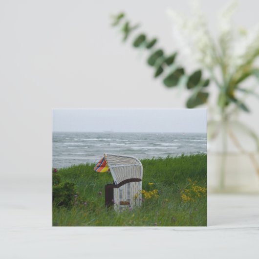 Strandkorb Postkarte (Stehend Vorderseite)