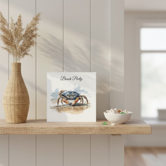 Strandkrabbe Einladung