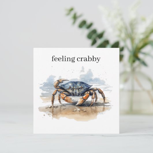 Strandkrabbe Einladung (Stehend Vorderseite)