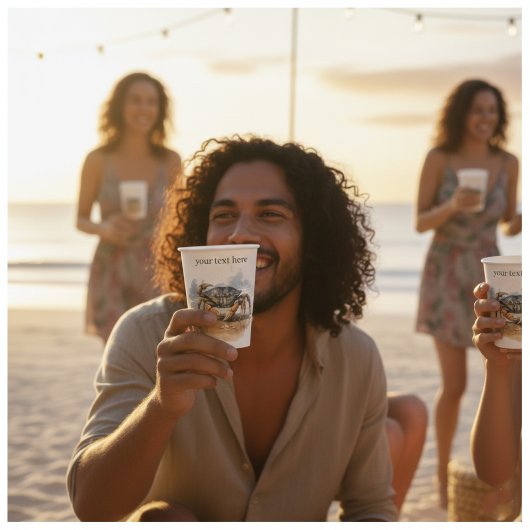 Strandkrabbe Pappbecher