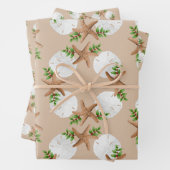 Strandkranz Stars Sand Dollars Sand Tan Geschenkpapier Set (Beispiel)