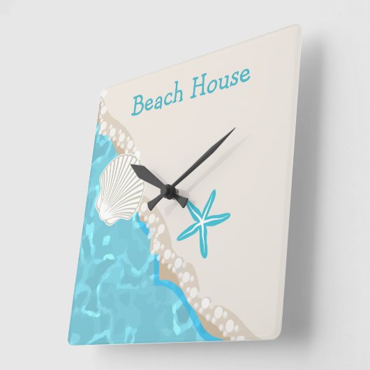 Strandküchenuhren Quadratische Wanduhr (Winkel)