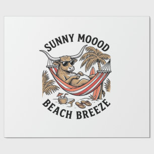 Strandkuh-Shirt Vintage-Sommer-Landwirtschaftstier Geschenkpapier