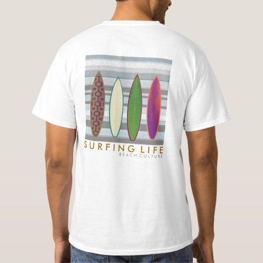 Strandkultur . Surfen T-Shirt (Rückseite)