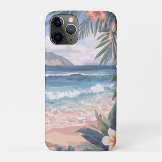Strandkunst Blumen Hawaii Case-Mate iPhone Hülle (Rückseite)
