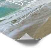 Strandkursivposter treffen mich am Strand Poster (Ecke)