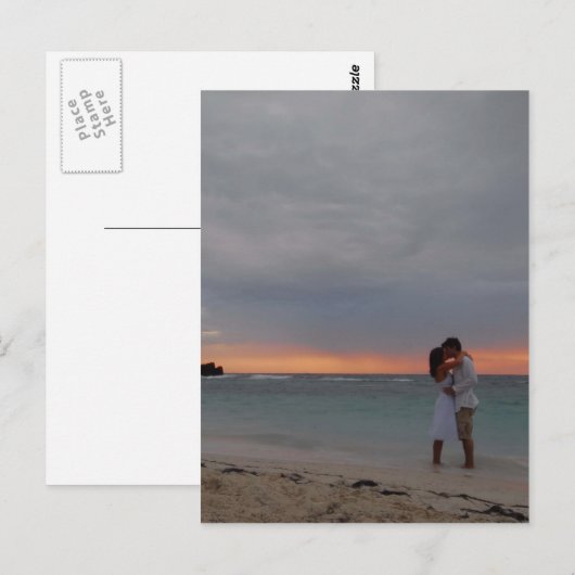 Strandkuss Postkarte (Vorne/Hinten)