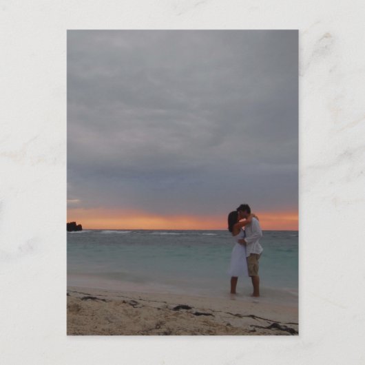 Strandkuss Postkarte (Vorderseite)