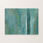 Strandküste Abstrakte Ozeanmalerei Puzzle (Horizontal)