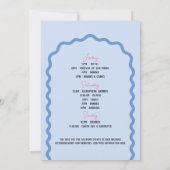 Strandküste Bachelorette Wochenende Seashell Einladung (Rückseite)