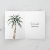 Strandküste Blond Frau Weihnachten Karte (Innenseite)