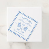 Strandküste Handgezeichneter Blue Junggeselinnen-A Geschenkanhänger (Beispiel)