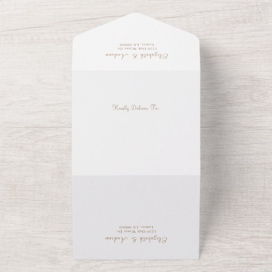 Strandküste/Hochzeit am Meer All In One Einladung (Außenbereich)