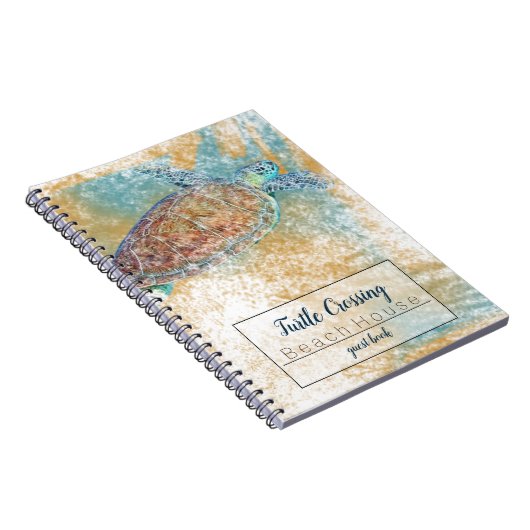 Strandküste Kunst mit Sea Turtle Notizblock (Rechte Seite)