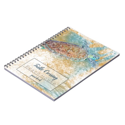 Strandküste Kunst mit Sea Turtle Notizblock (Linke Seite)