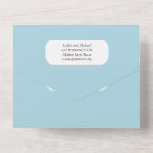 Strandküste - Lights Wedding RSVP MENU All In One Einladung (Rückseite)