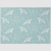 Strandküste Meeresschildkröte Starfish Aqua Decoup Seidenpapier (Vorderseite)