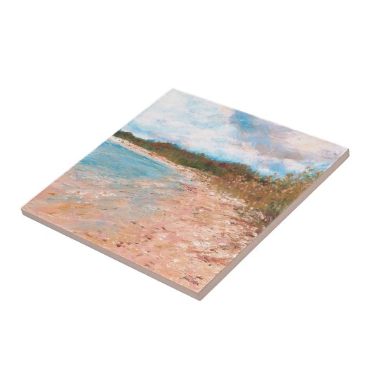 Strandküste Michigan Küste Kunst Fliese (Seite)