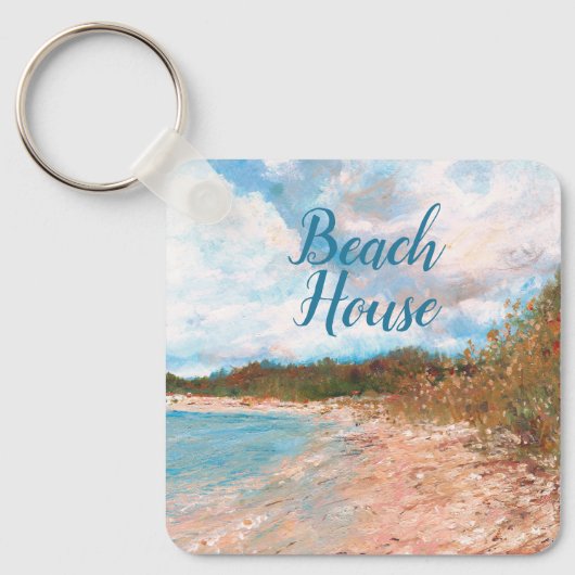 Strandküste Michigan Küste Kunst Schlüsselanhänger (Vorderseite)