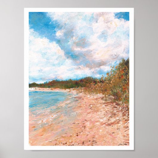 Strandküste Michigan Küste Poster (Vorne)