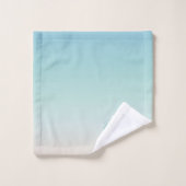 Strandküste | Modernes Minimalistisches Monogramm Badhandtuch Set (Waschlappen)